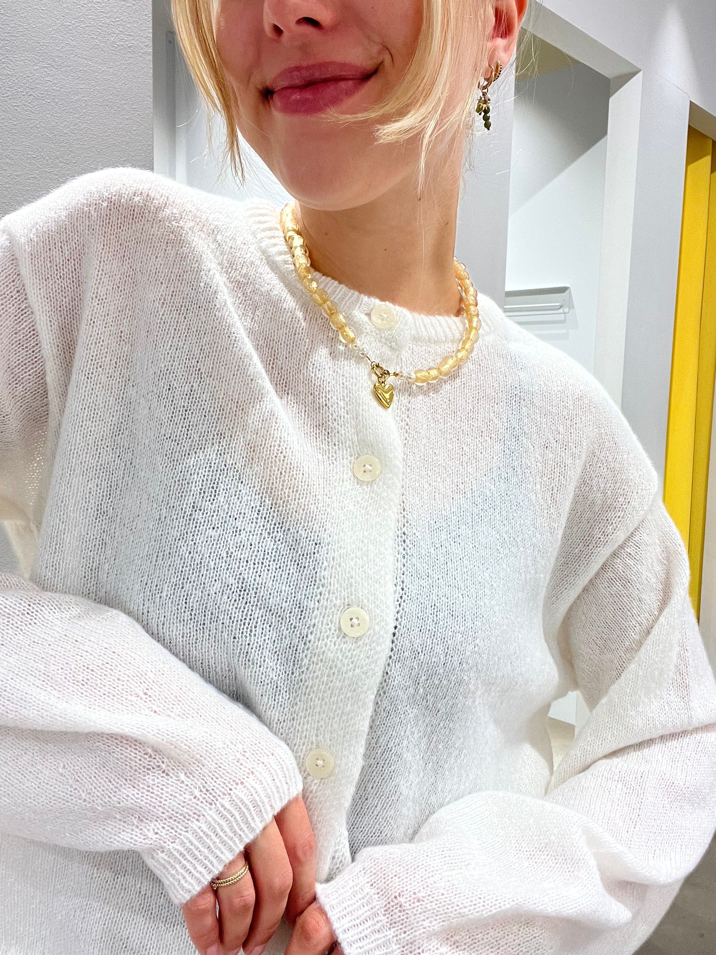 PCIDA Knit Cardigan - Cloud Dancer